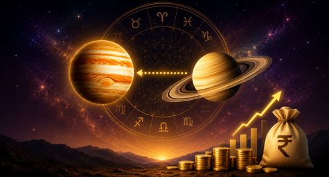 Jupiter Aspecting Saturn: Dharma Karmadhipati Yoga