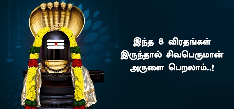 இந்த 8 விரதங்கள் இருந்தால் சிவபெருமான் அருளை பெறலாம்.. இந்த 8 விரதங்கள் இருந்தால் சிவபெருமான் அருளை பெறலாம்..