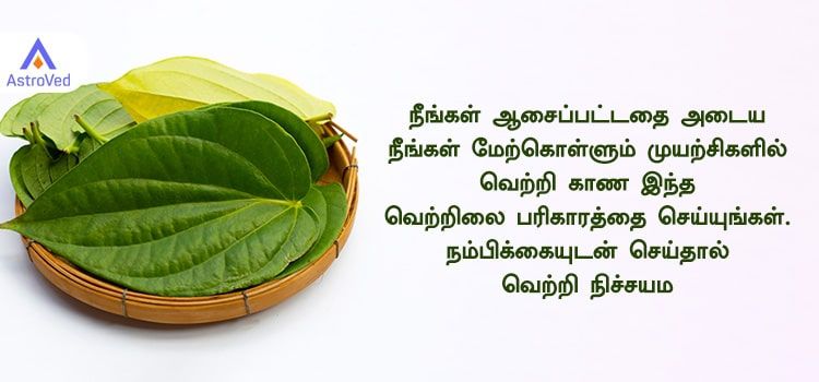 நீங்கள் ஆசைப்பட்டதை அடைய நீங்கள் மேற்கொள்ளும் முயற்சிகளில் வெற்றி காண இந்த வெற்றிலை பரிகாரத்தை செய்யுங்கள் நீங்கள் ஆசைப்பட்டதை அடைய நீங்கள் மேற்கொள்ளும் முயற்சிகளில் வெற்றி காண இந்த வெற்றிலை பரிகாரத்தை செய்யுங்கள்