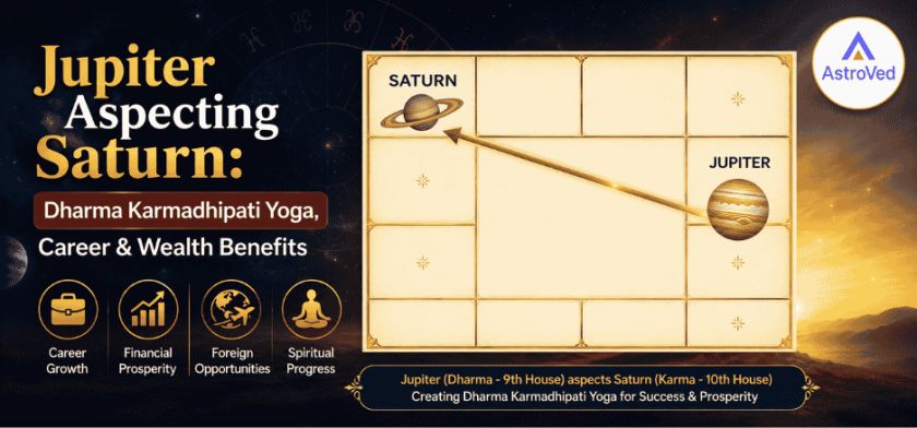 Jupiter Aspecting Saturn: Dharma Karmadhipati Yoga Jupiter Aspecting Saturn: Dharma Karmadhipati Yoga