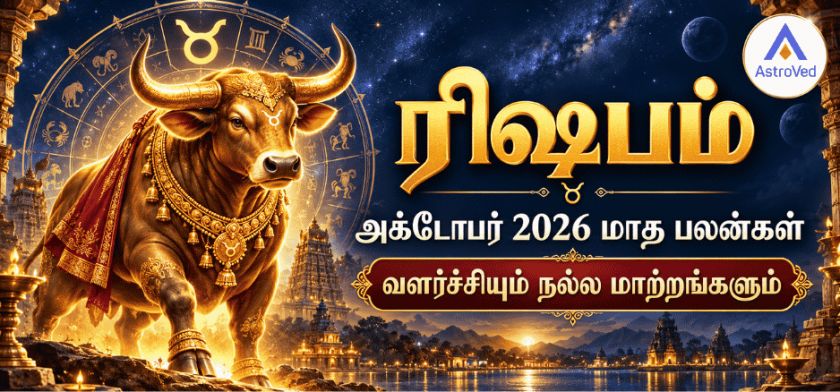 ரிஷப ராசி அக்டோபர் மாத பலன் 2026 – காதல், வேலை, தொழில், நிதி, ஆரோக்கியம் ரிஷப ராசி அக்டோபர் மாத பலன் 2026 – காதல், வேலை, தொழில், நிதி, ஆரோக்கியம்