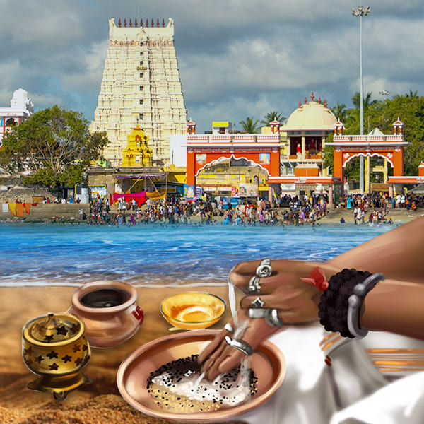 Shradham at Rameshwaram